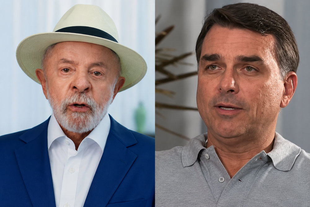 Pesquisa Nexus/BTG aponta Lula com 49% das intenções de voto contra 43% de Flávio Bolsonaro em simulação de 2° turno.